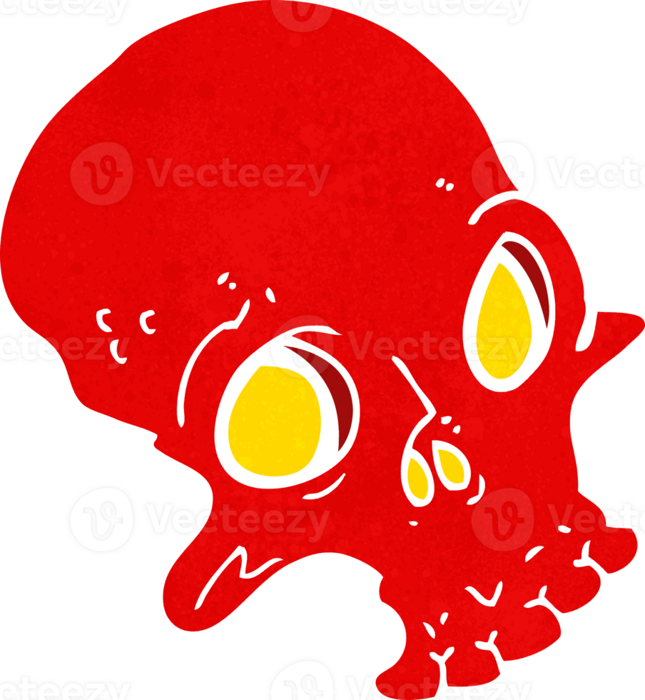 cartoon spookachtige schedel png