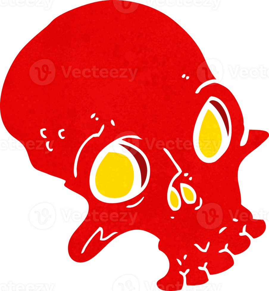 cartoon spooky skull png