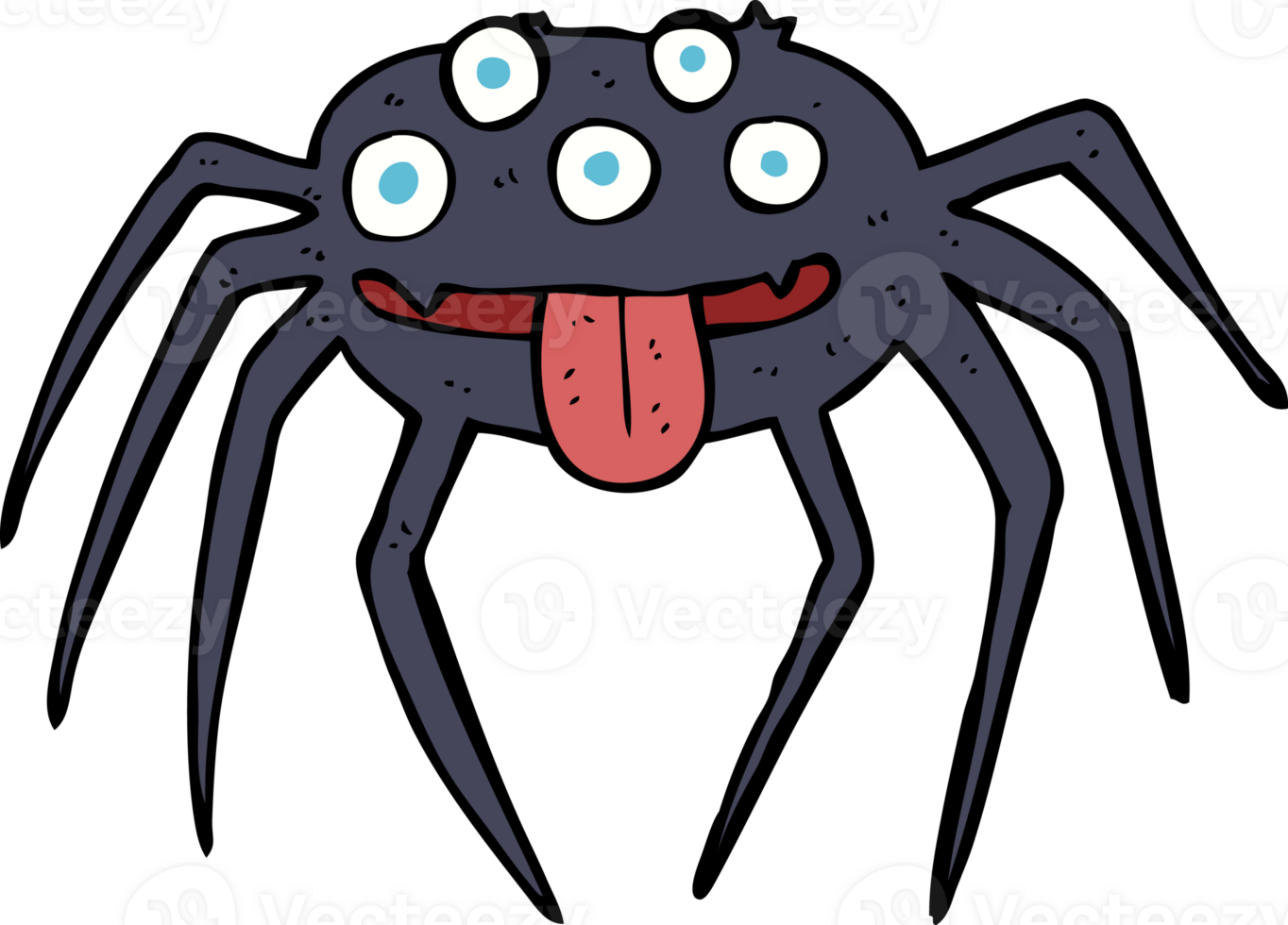 araña de halloween asquerosa de dibujos animados png