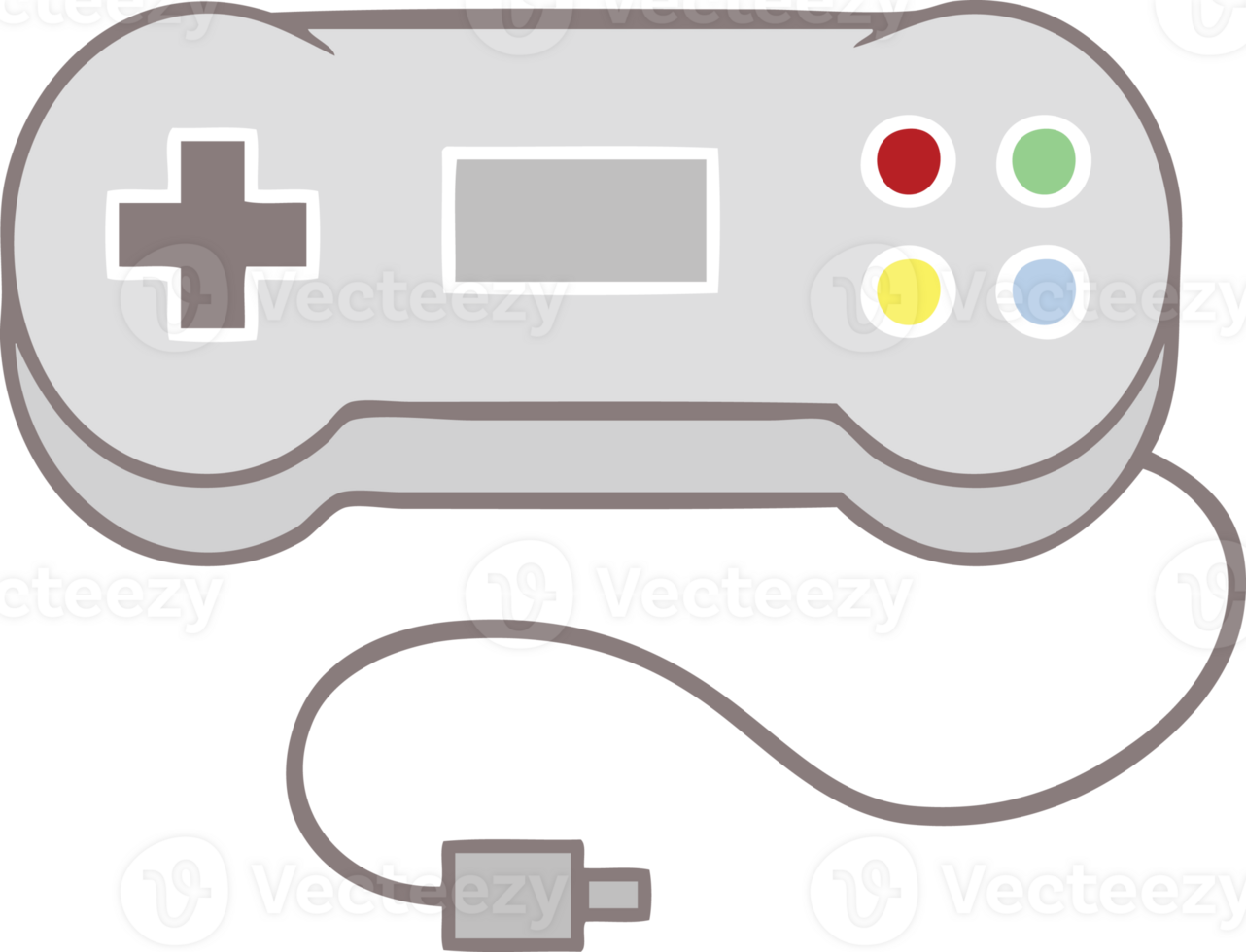 plat Couleur rétro dessin animé de une Jeu manette png