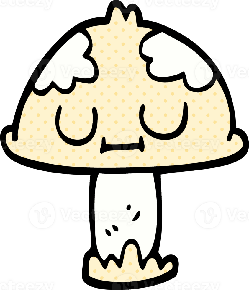 cartoon doodle cute mushroom png