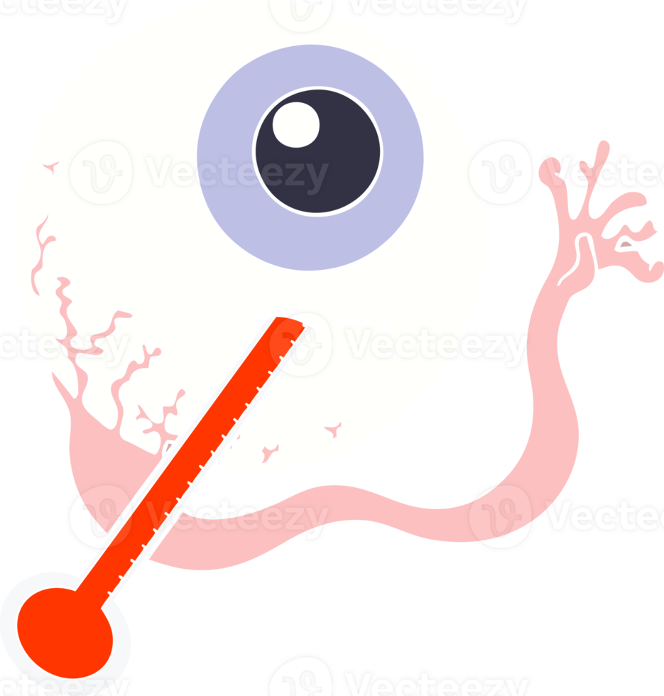 flat color style cartoon ill eyeball png