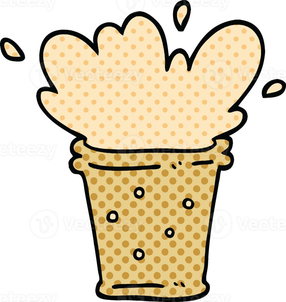 comic book style cartoon fizzy drink png
