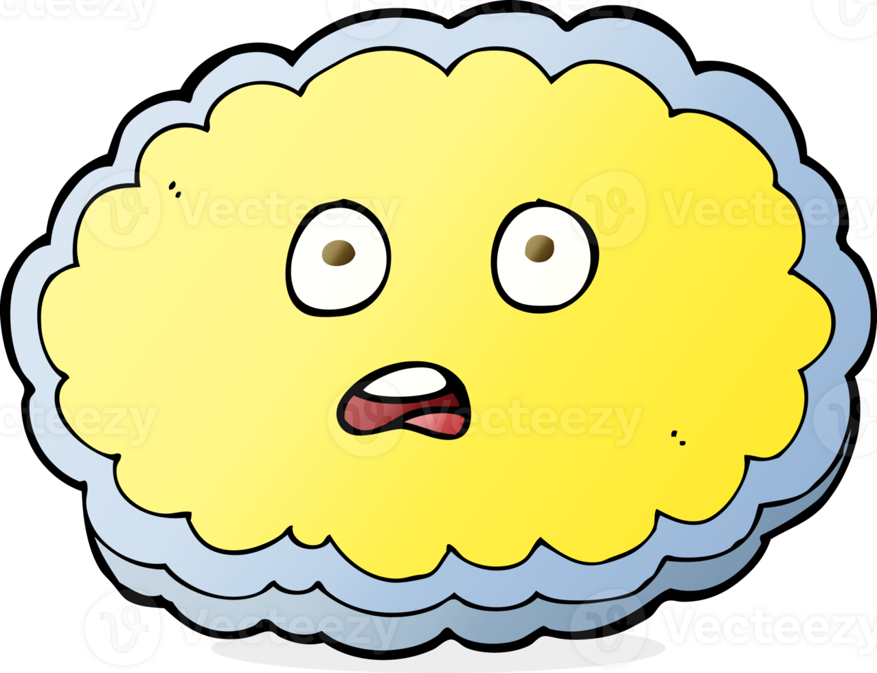 shocked cartoon cloud face png