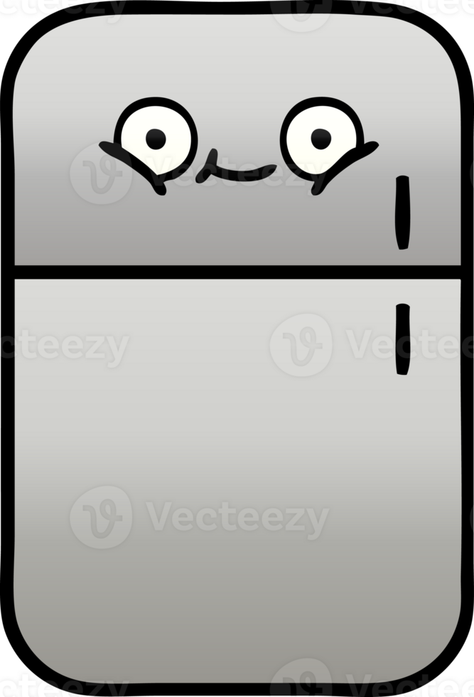 gradient shaded cartoon of a fridge zer png