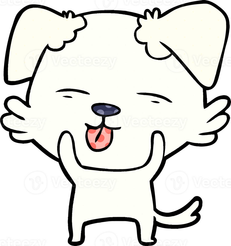 cartoon dog sticking out tongue png