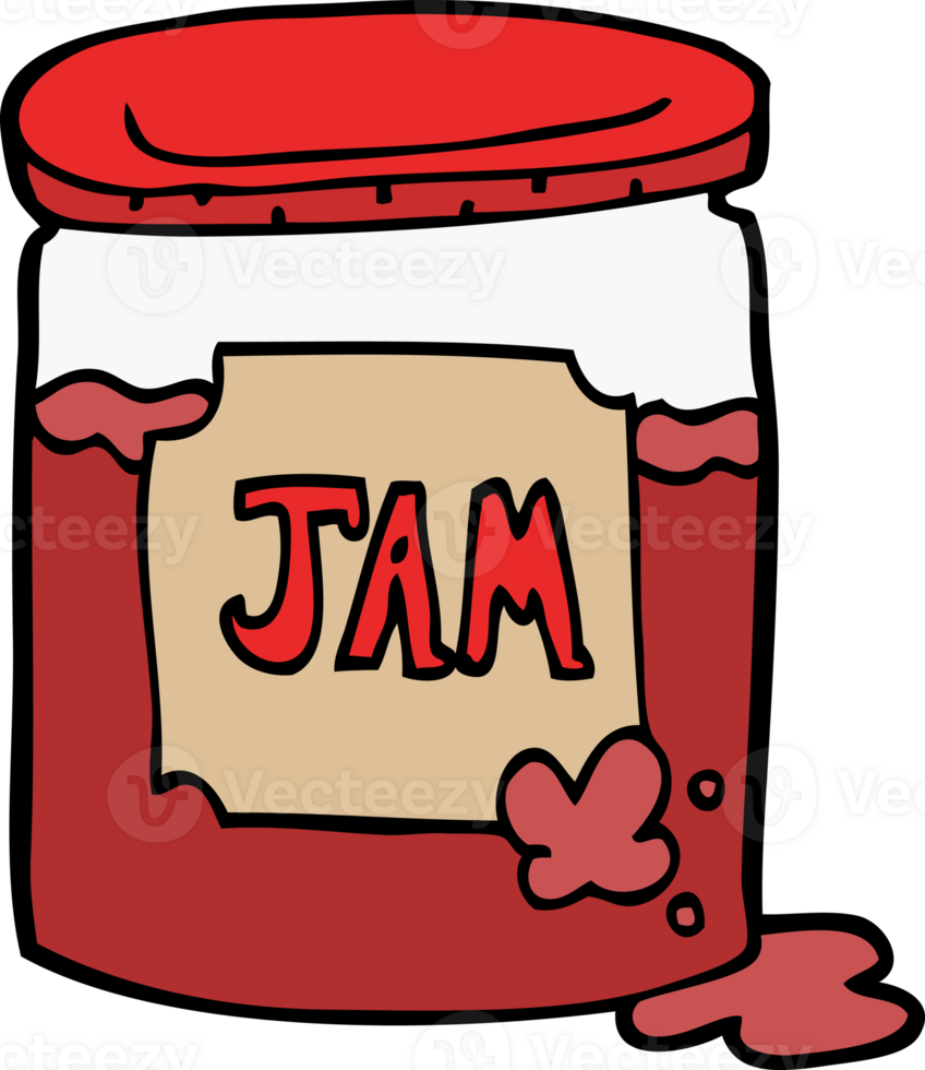 cartoon doodle jam pot png