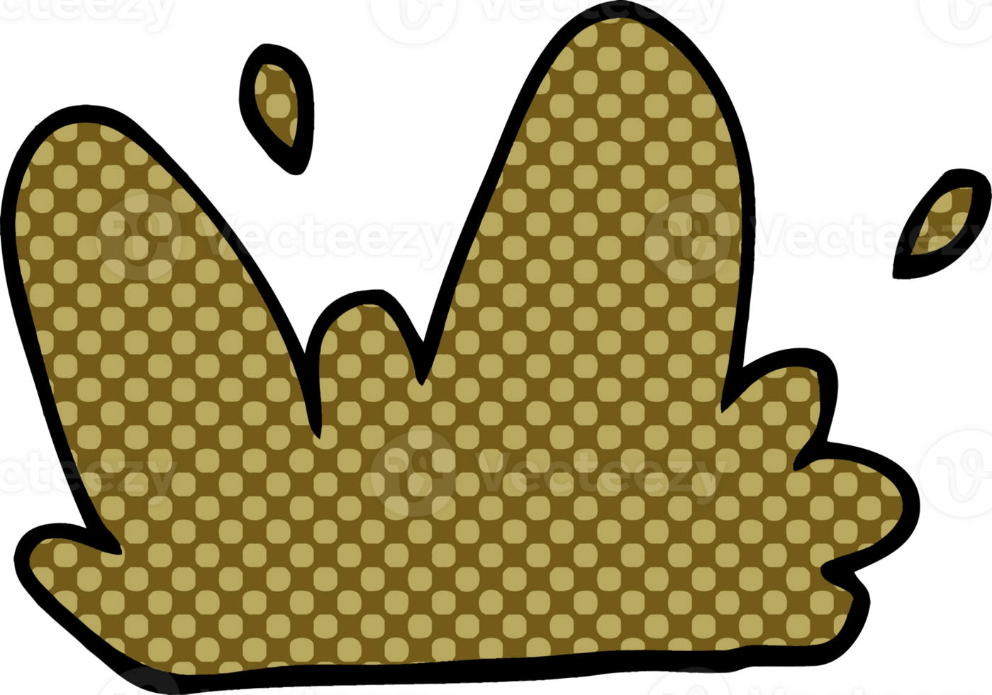 cartoon doodle mud splat png