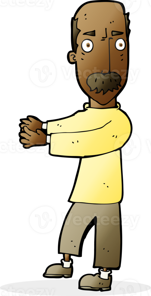 cartoon balding man explaining png