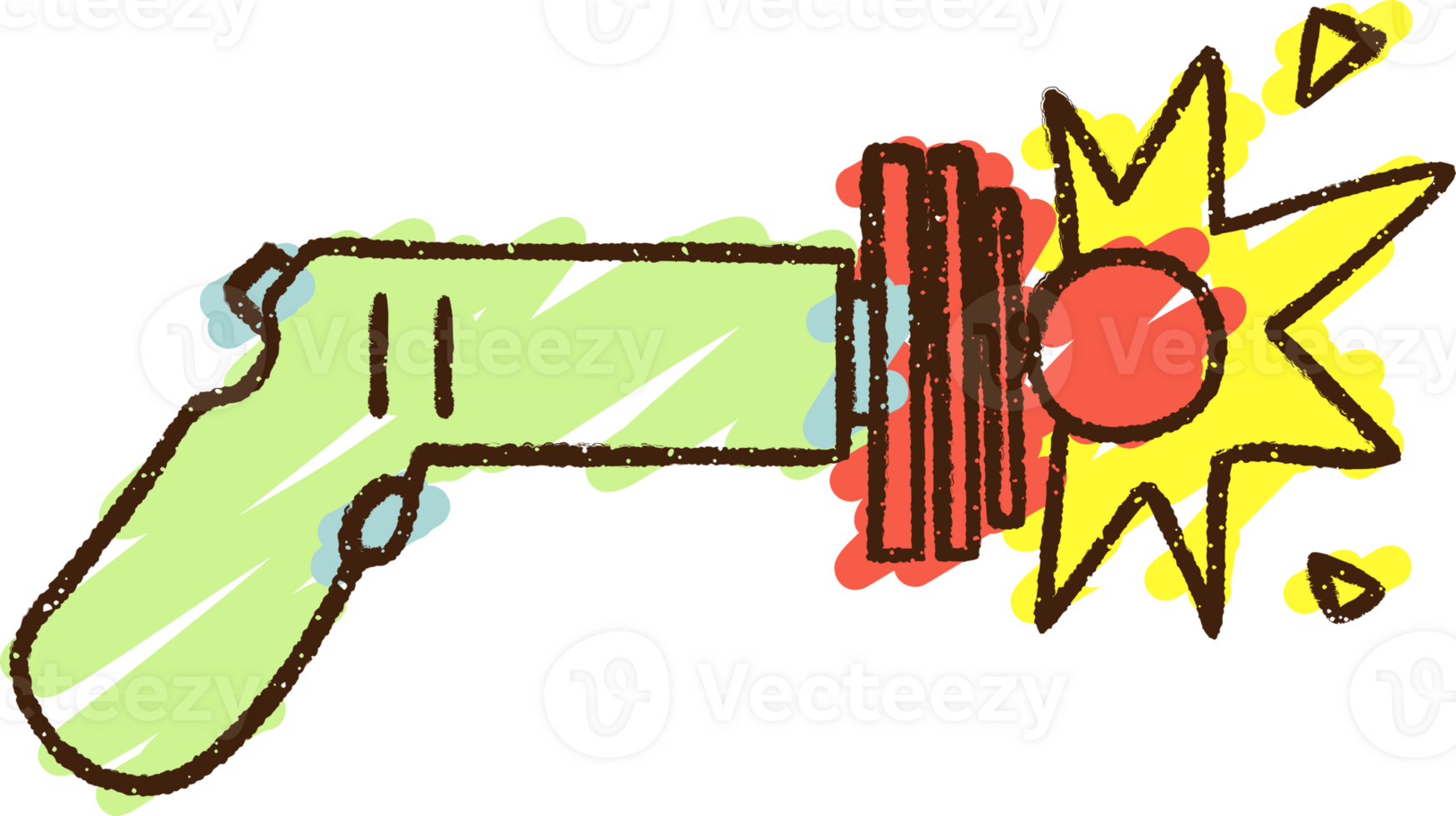 dessin à la craie de pistolet à rayons png