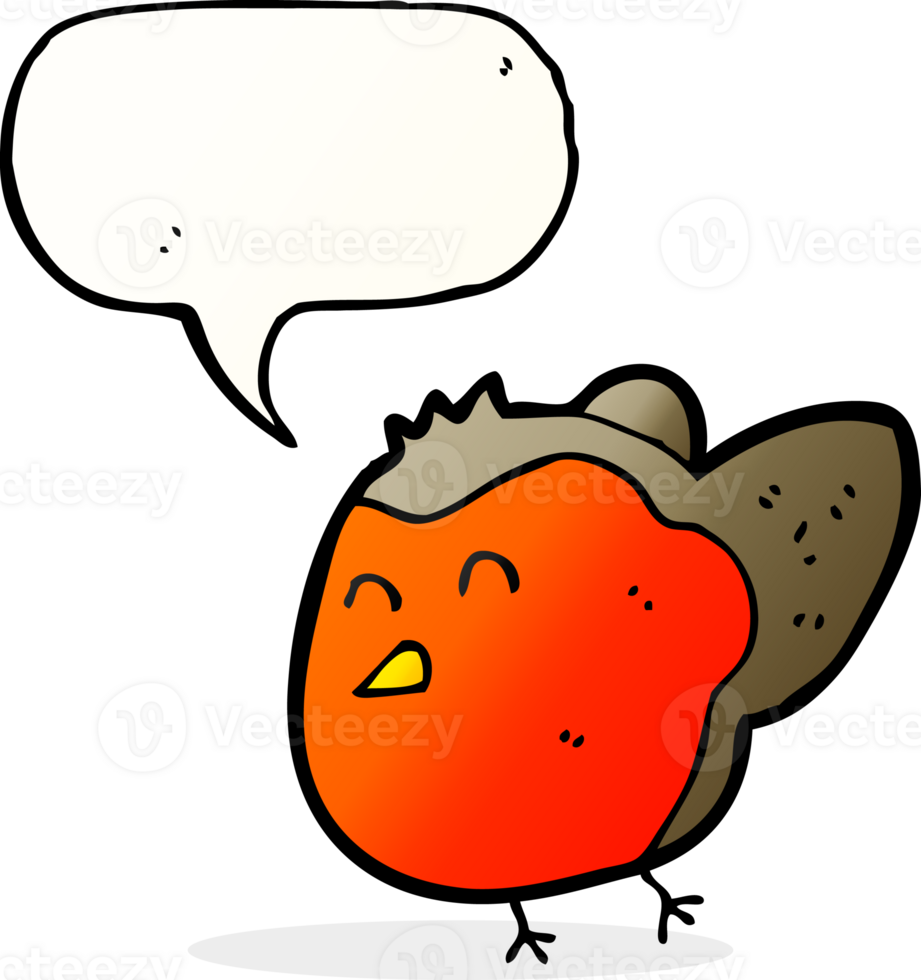 cartoon robin with speech bubble png