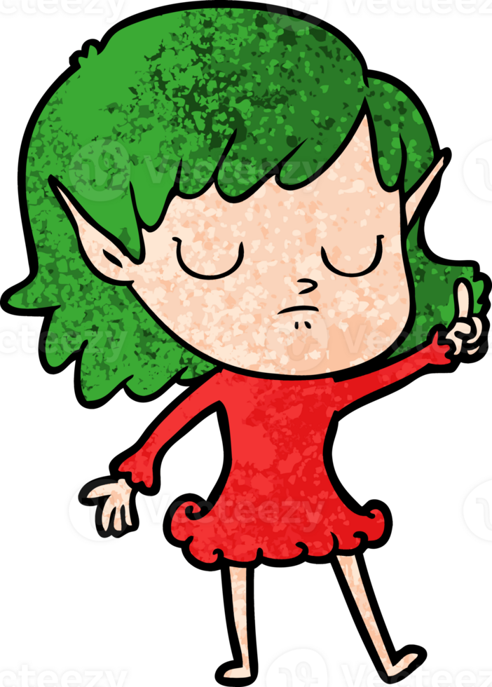 cartoon elf girl png
