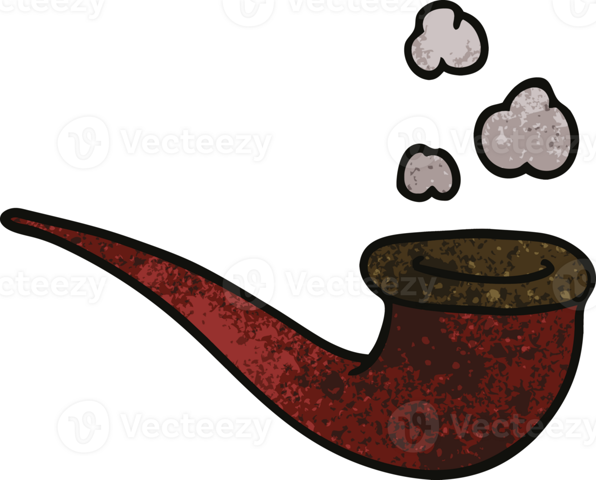 cartoon doodle smoking pipe png