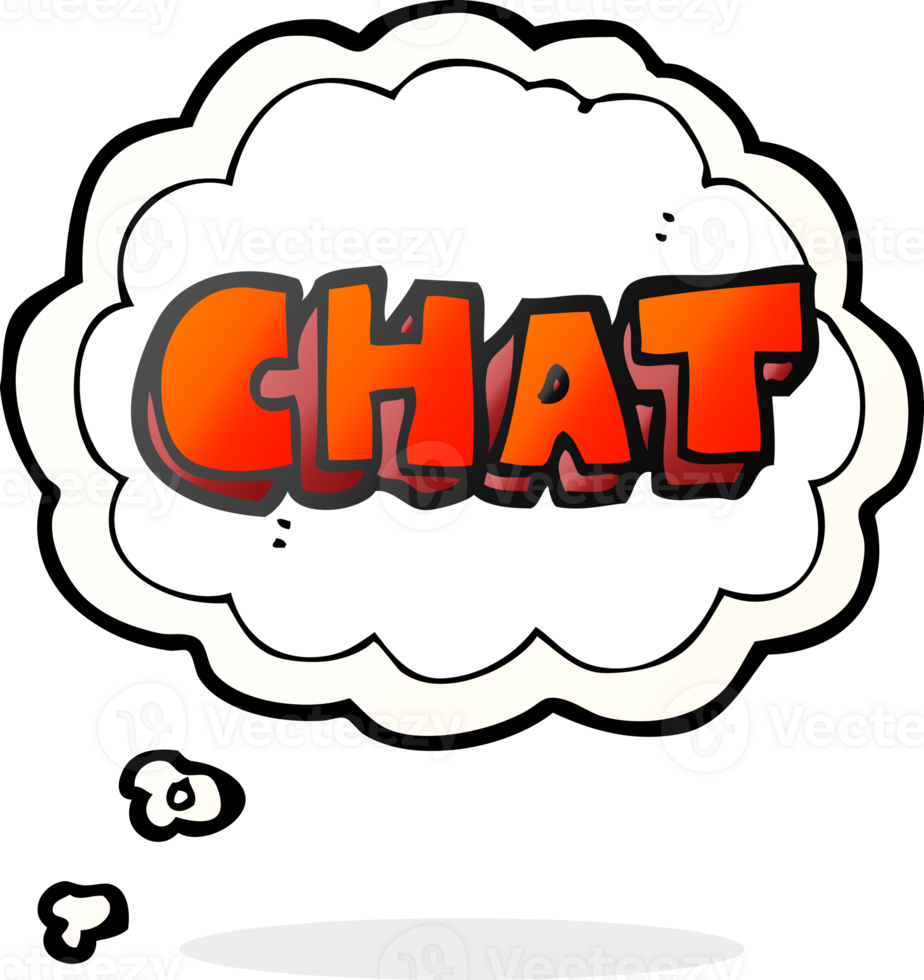 hand drawn thought bubble cartoon chat symbol png