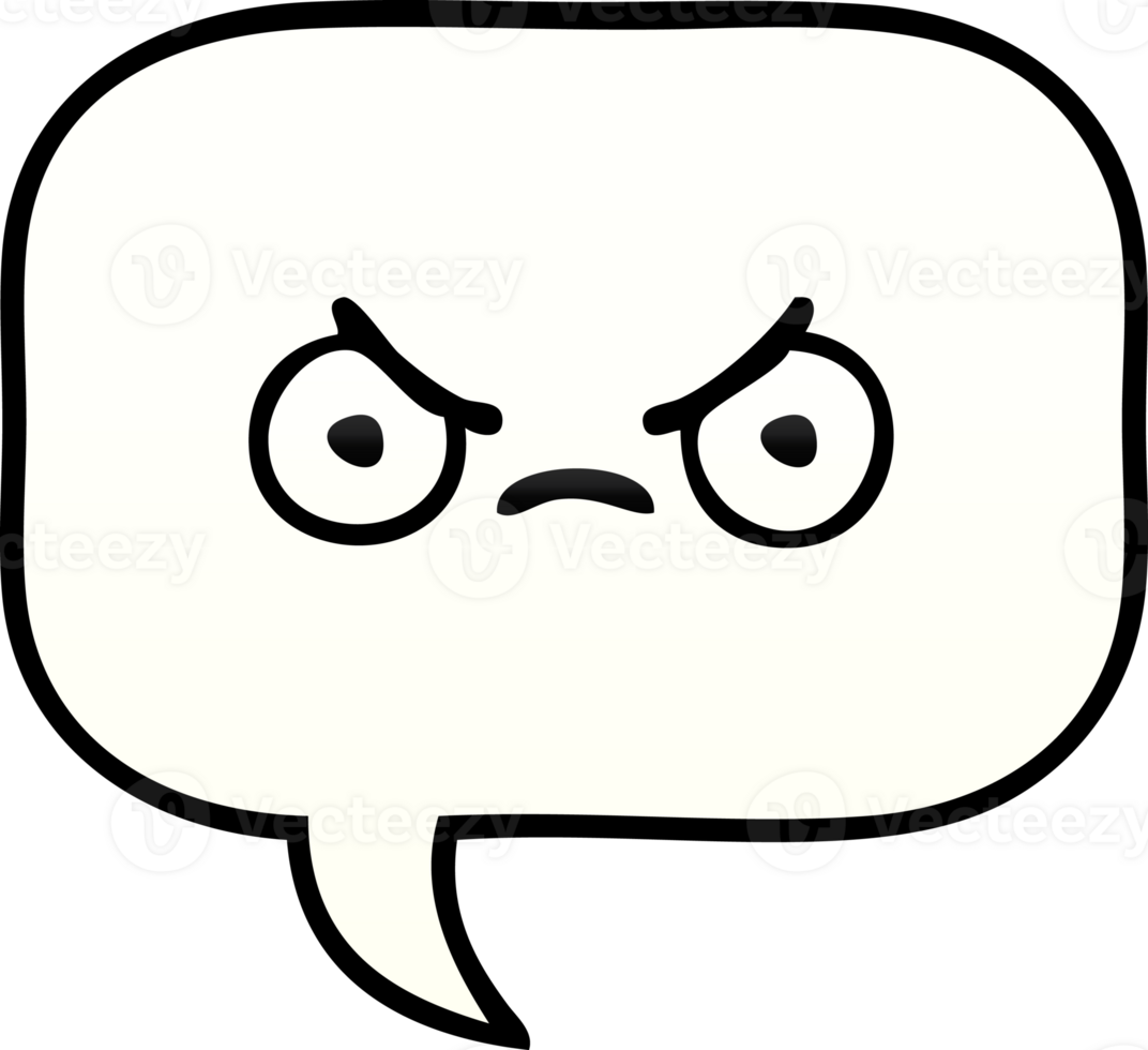 gradient shaded cartoon of a speech bubble png