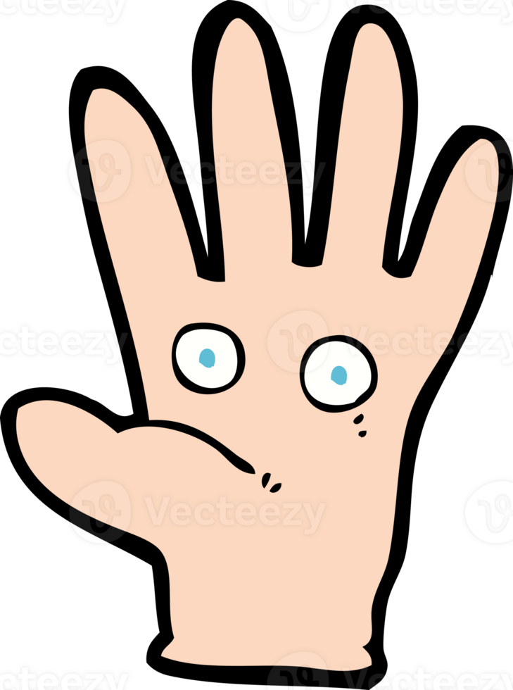 cartoon hand with eyes png