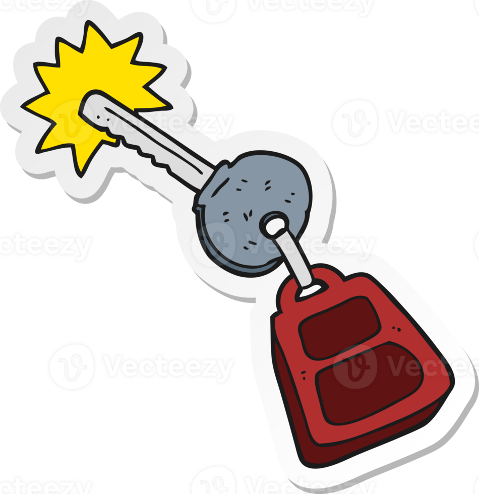 sticker of a cartoon key png