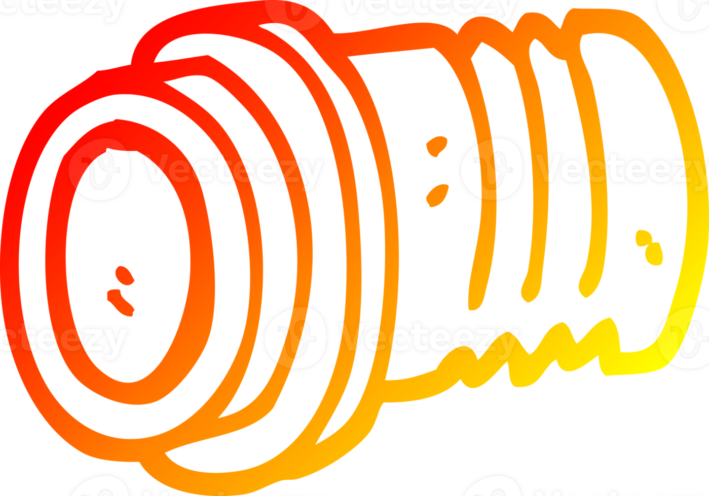 chaud pente ligne dessin de une dessin animé tuyau raccord png