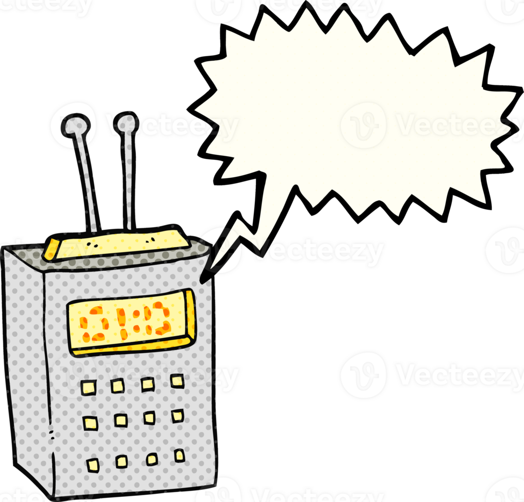 hand drawn comic book speech bubble cartoon scientific device png