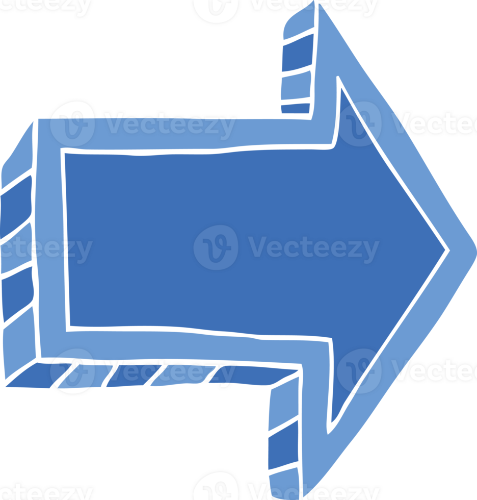cartoon doodle directing arrow png