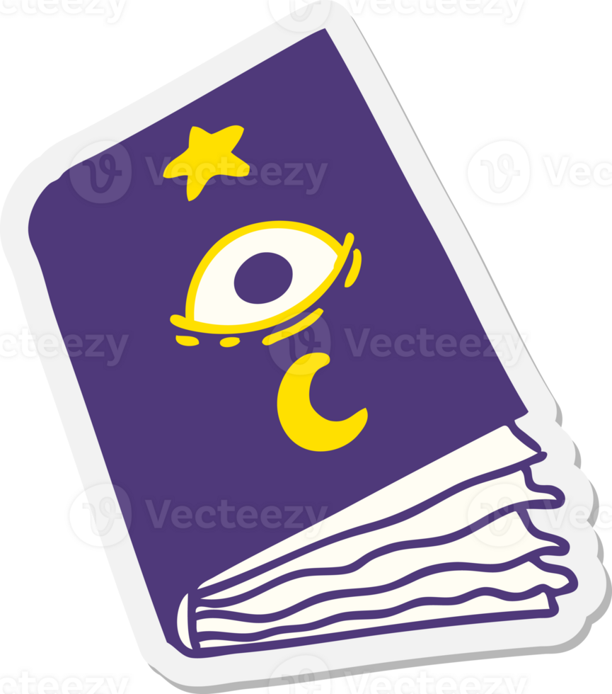 spooky spellbook with eyeball sticker png