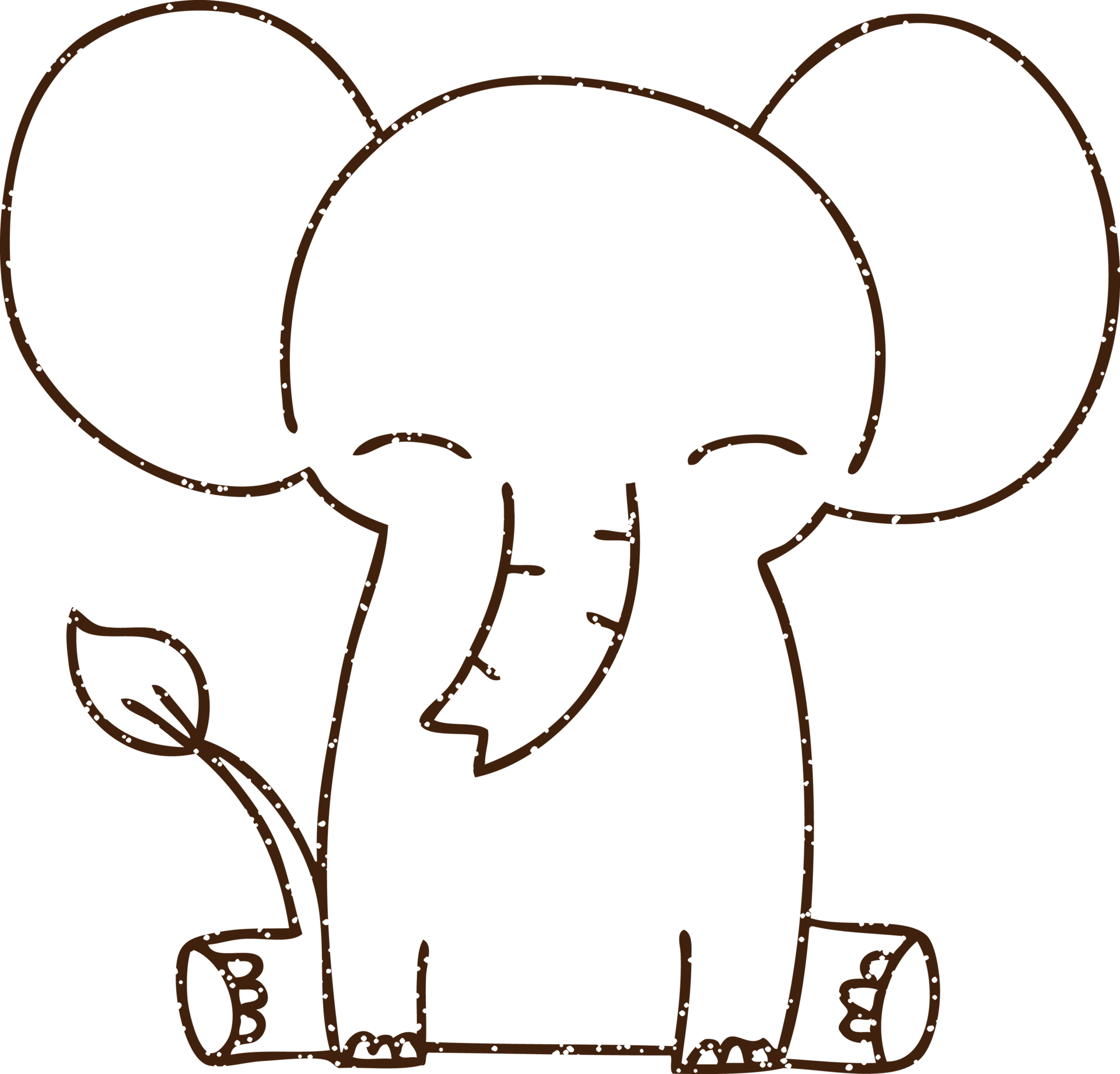 dibujo de elefante al carboncillo 43491916 PNG