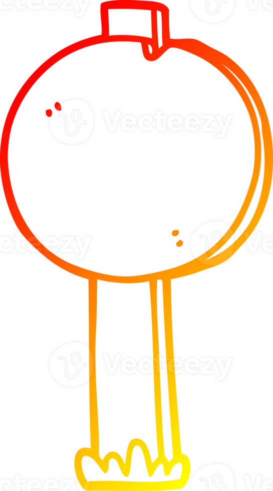 warm gradient line drawing of a cartoon road sign png