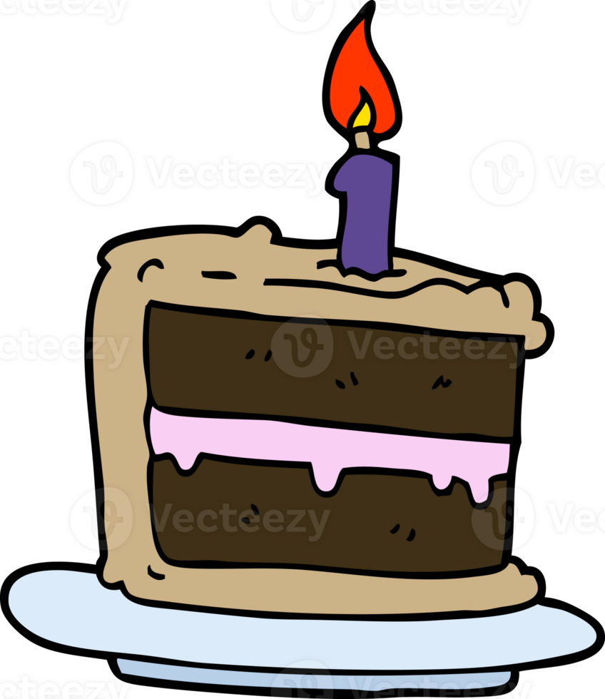 cartoon doodle birthday cake png