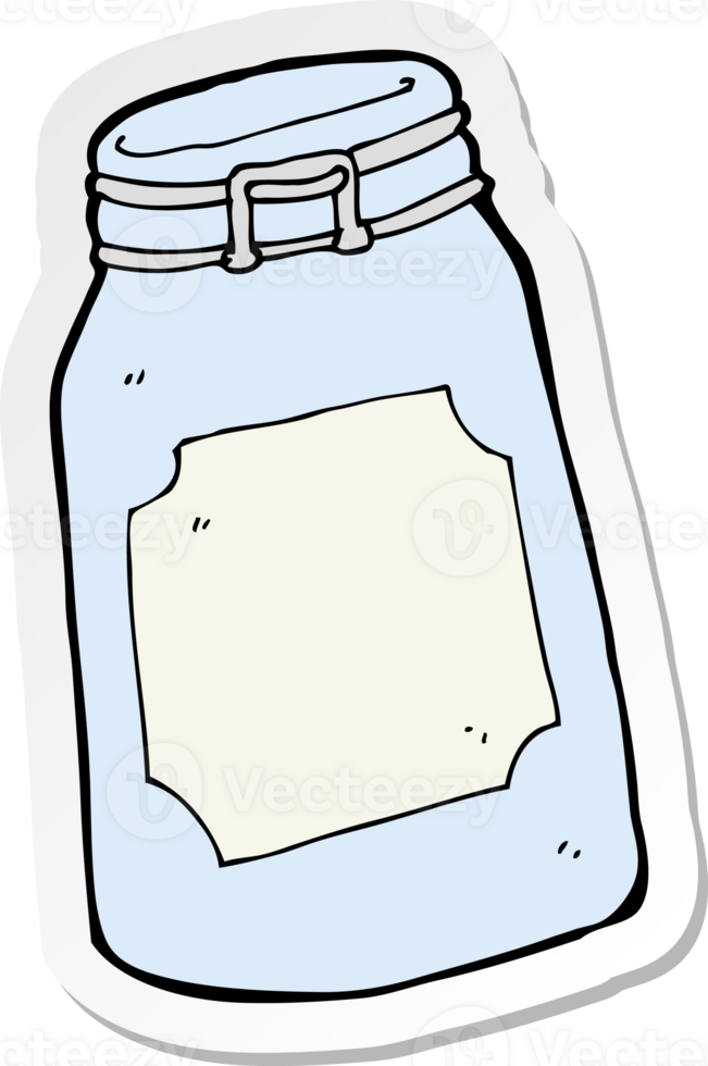 sticker of a cartoon jar png