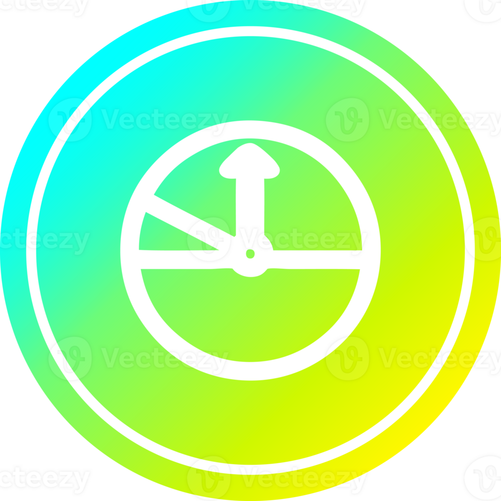 speedometer circular icon with cool gradient finish png