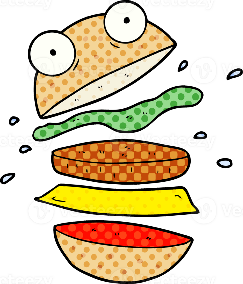 cartoon amazing burger png