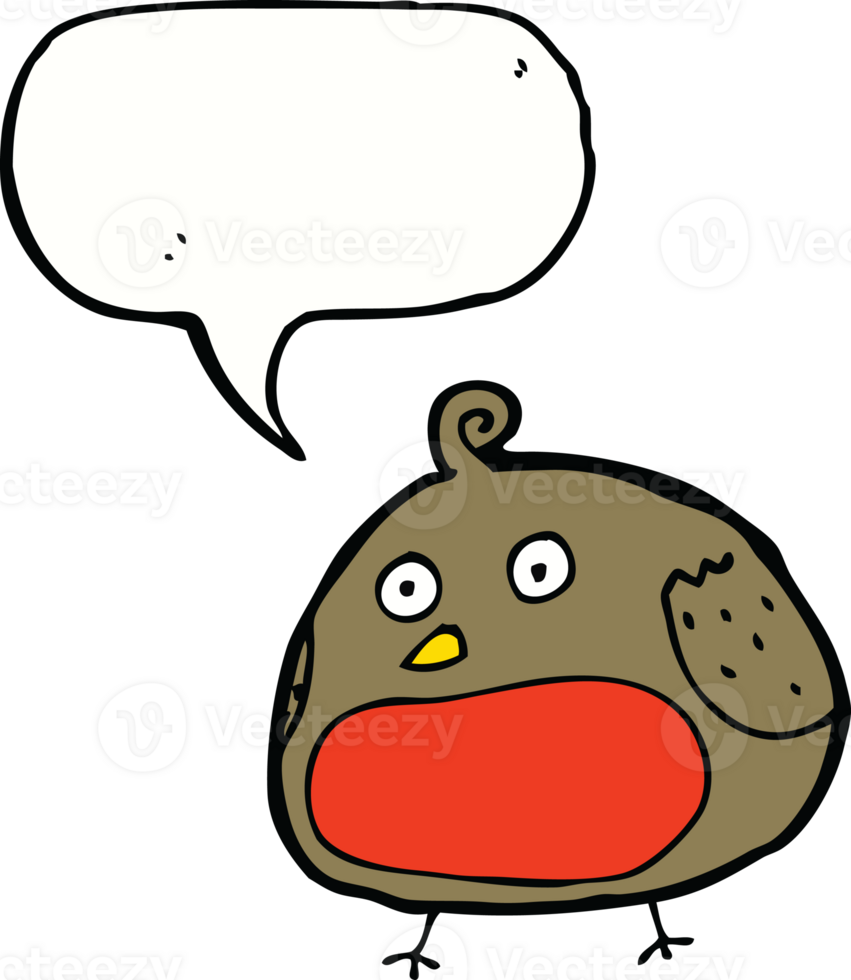 cartoon robin with speech bubble png