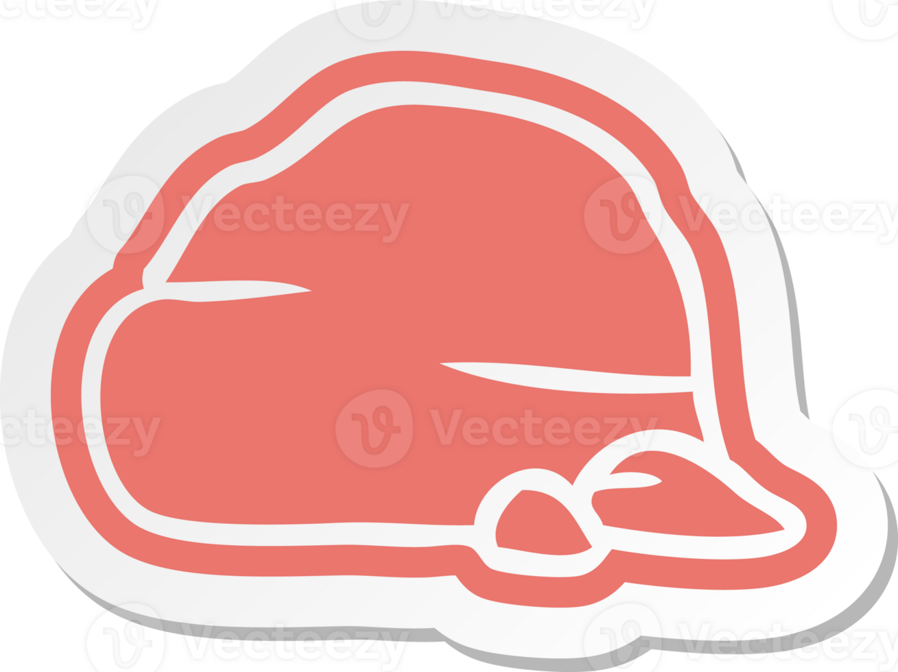 cartoon sticker of stone and pebbles png