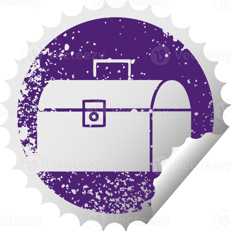 distressed circular peeling sticker symbol metal case png