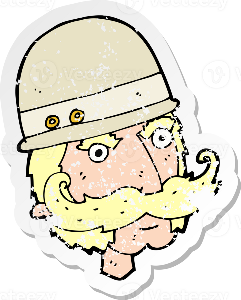 retro distressed sticker of a cartoon victorian big game hunter png