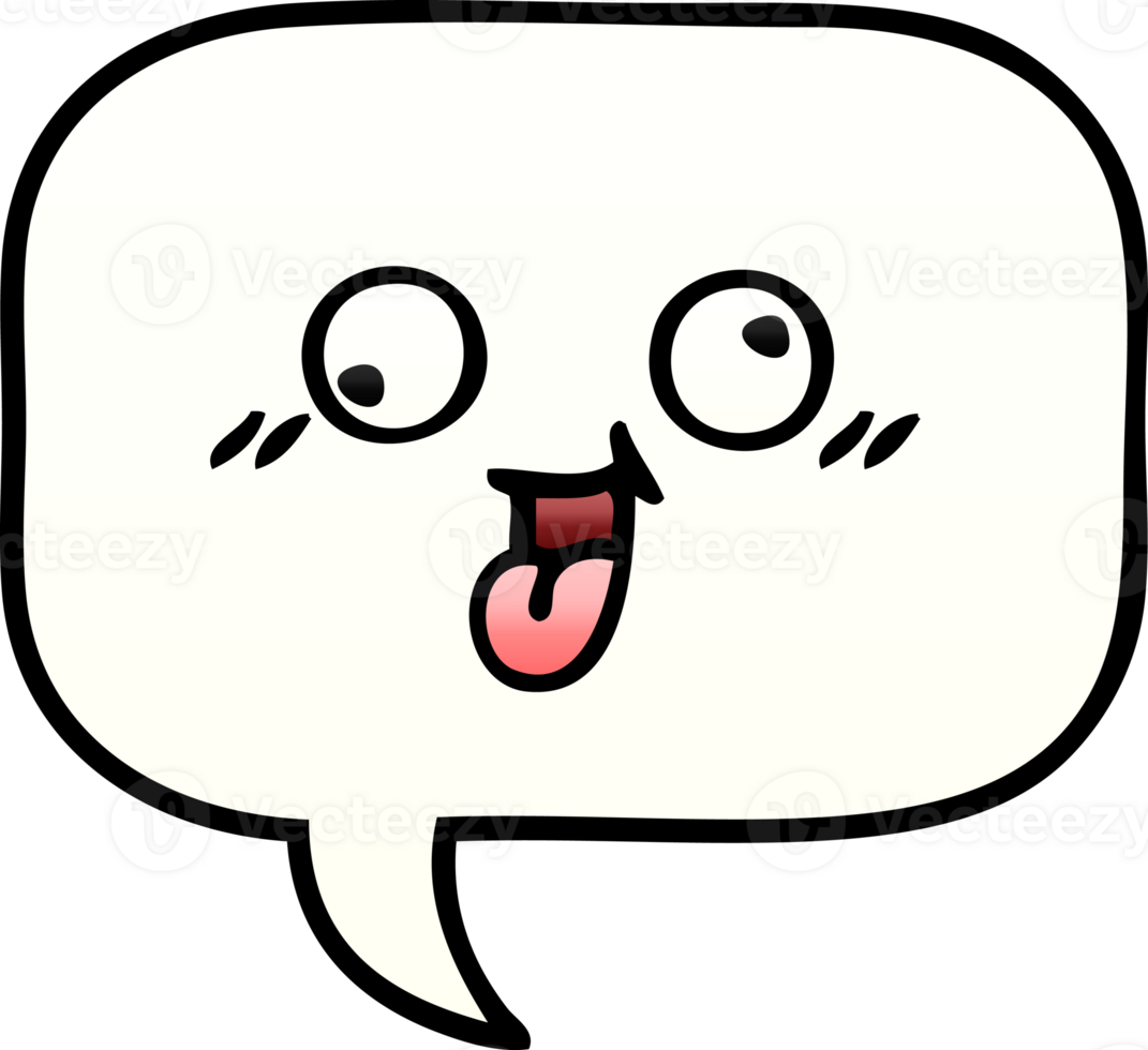gradient shaded cartoon speech bubble png