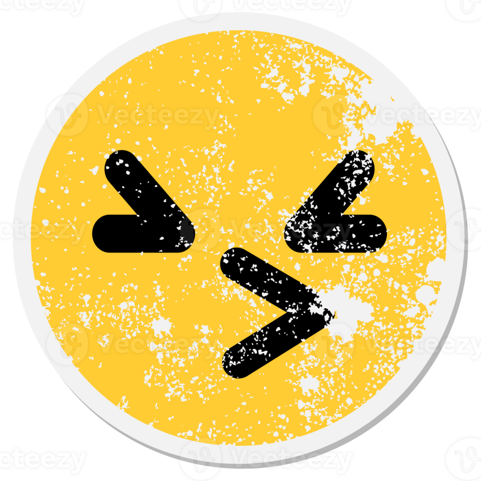 frustrated angry bird face circle png