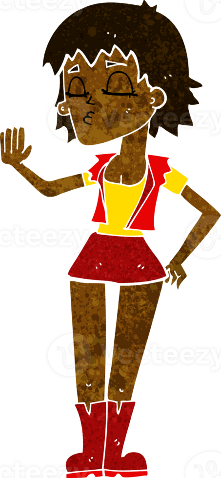 cartoon cool girl png