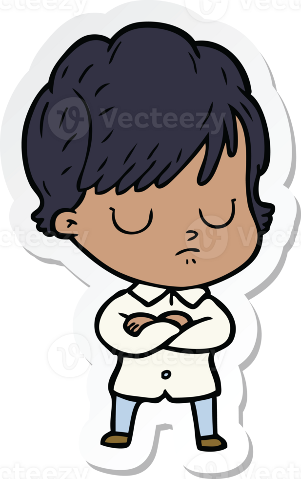 sticker of a cartoon woman png