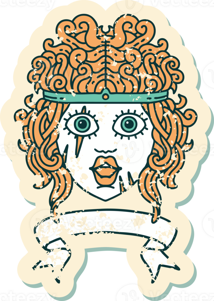 personnage barbare humain avec illustration de bannière png
