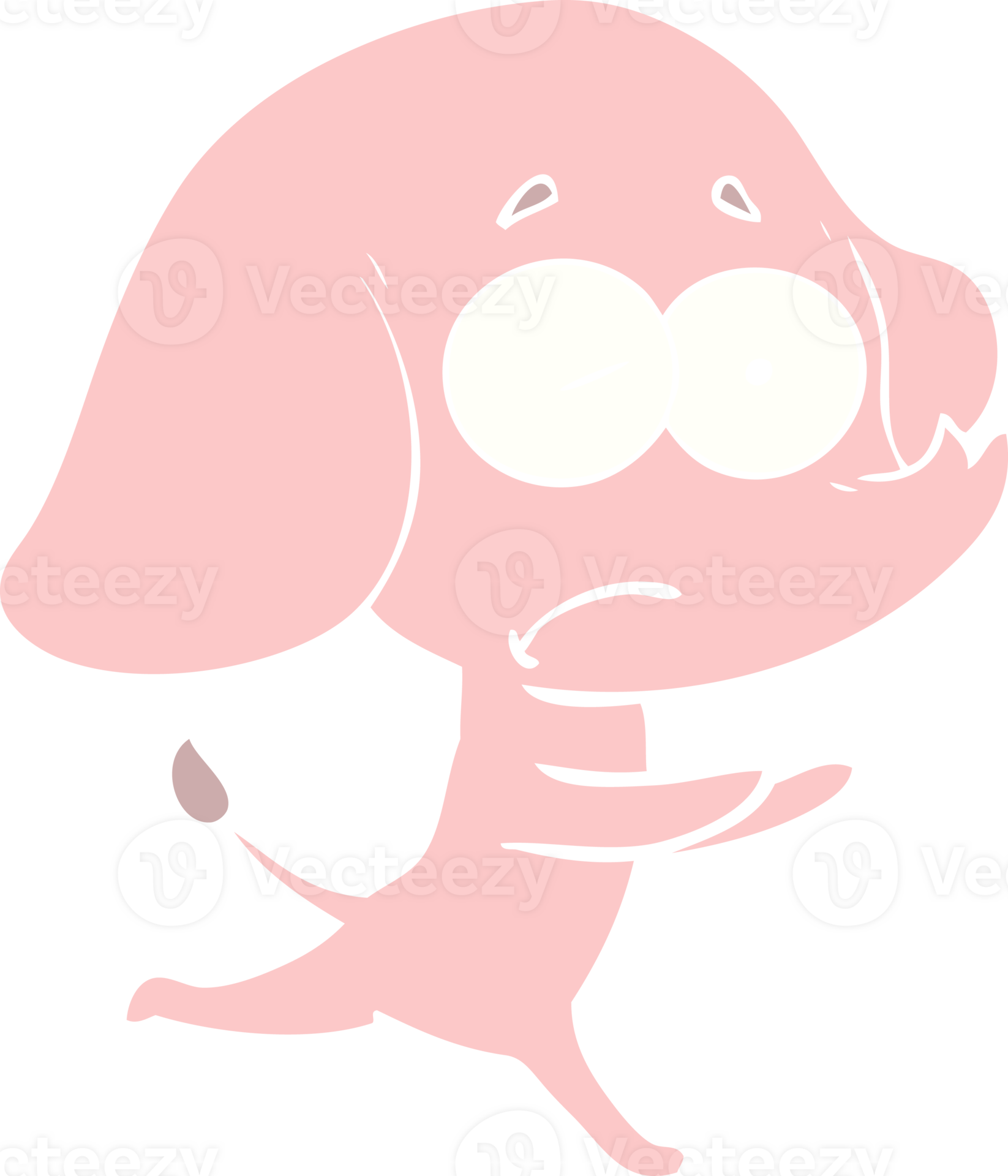 flat color style cartoon unsure elephant running away 43493680 PNG