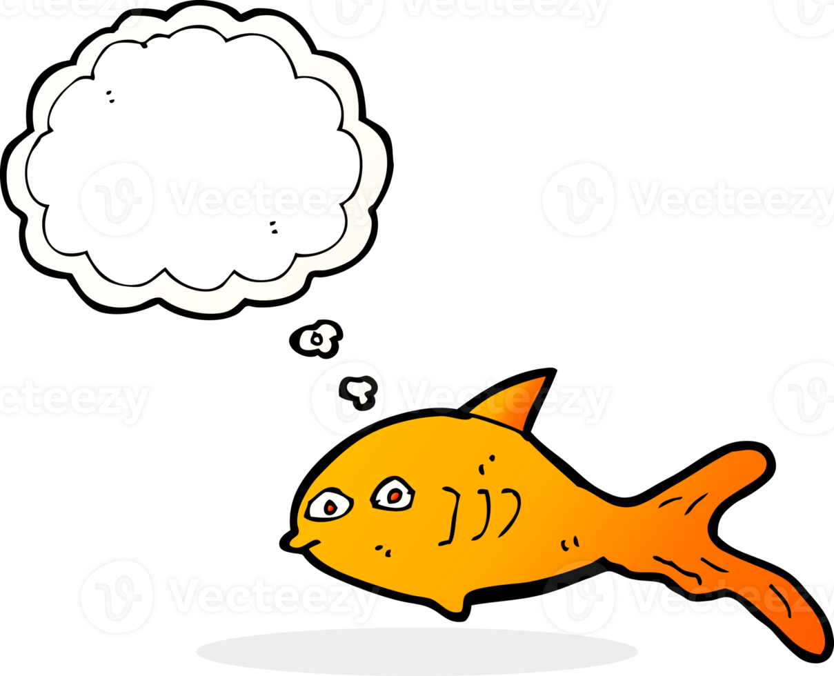 cartoon fish with thought bubble png