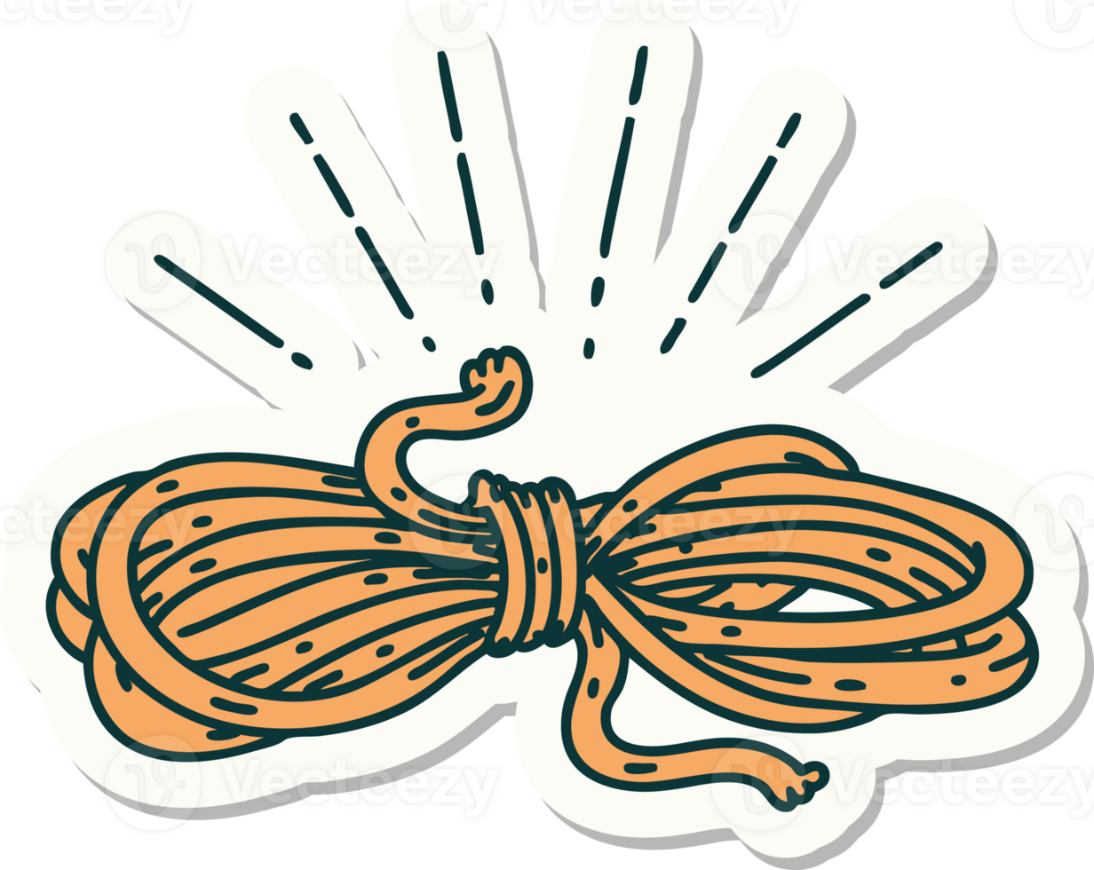 sticker of tattoo style wound rope png