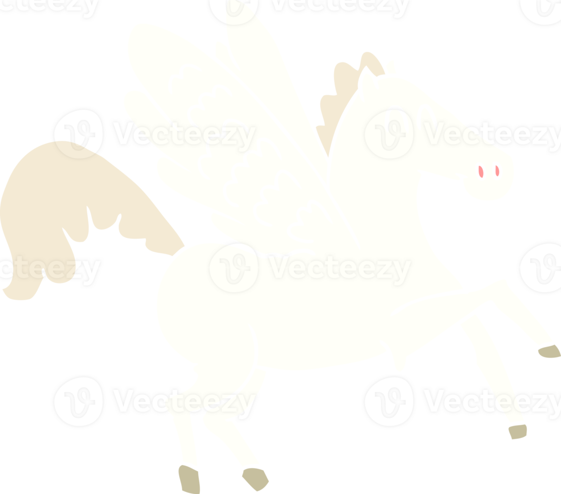 flat color style cartoon winged horse png