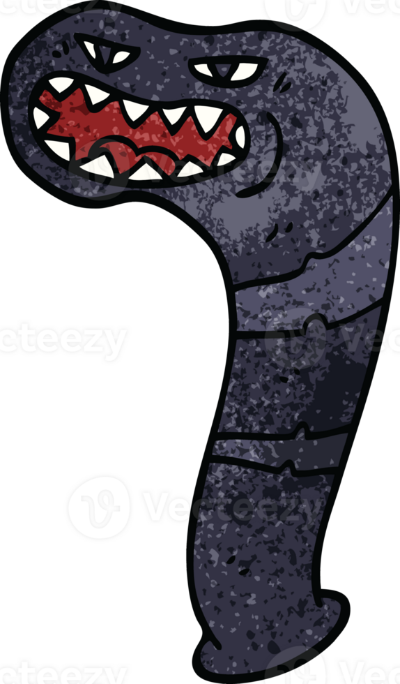 cartoon doodle monster leech png