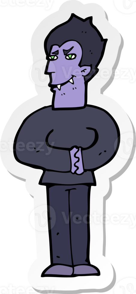 sticker of a cartoon vampire png