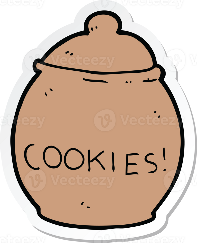 sticker of a cartoon cookie jar png