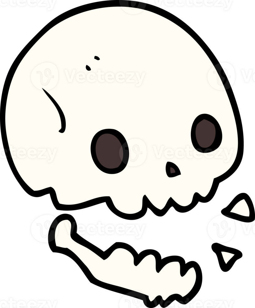 cartoon spooky skull png