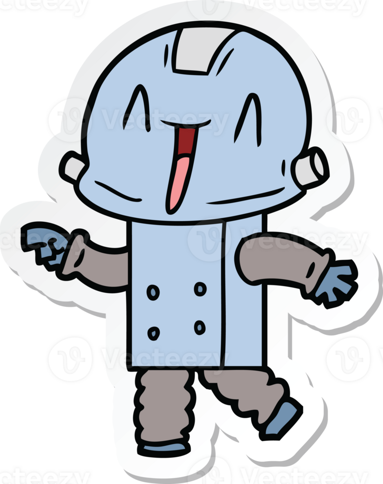 sticker of a cartoon robot png