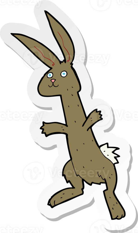 sticker of a cartoon rabbit png